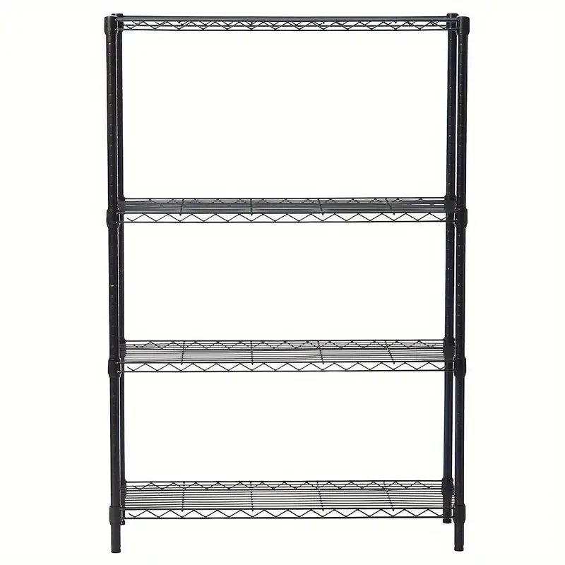 4-Tier Rust-Resistant Plastic Coated Iron Storage Shelf - Sturdy & Space-Saving