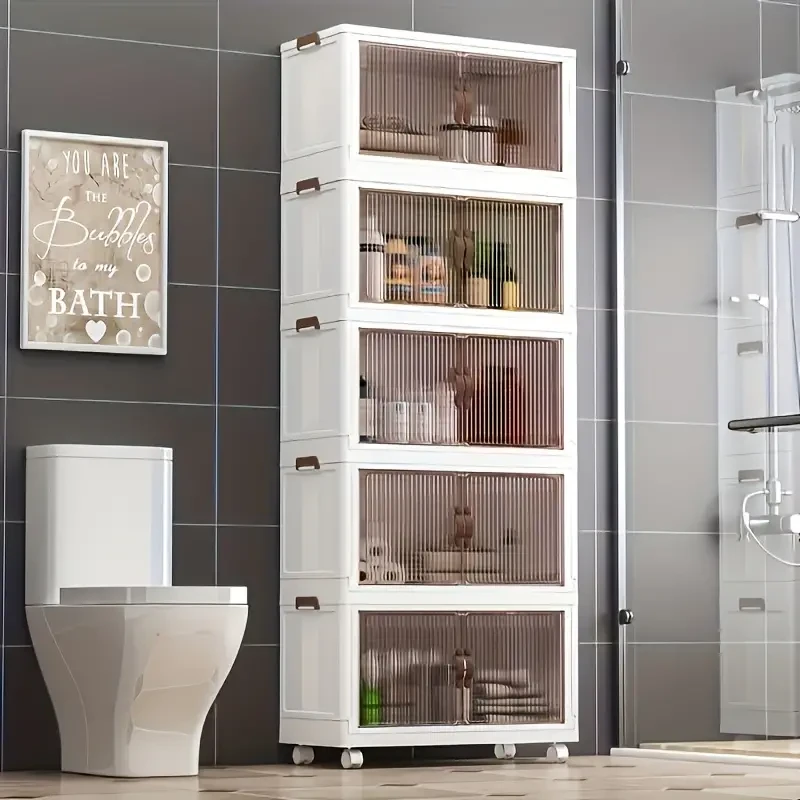 3/4 Layers Big Capacity Folding Storage Box Cabinet - Installation-Free Multi-Layer Plastic Rack