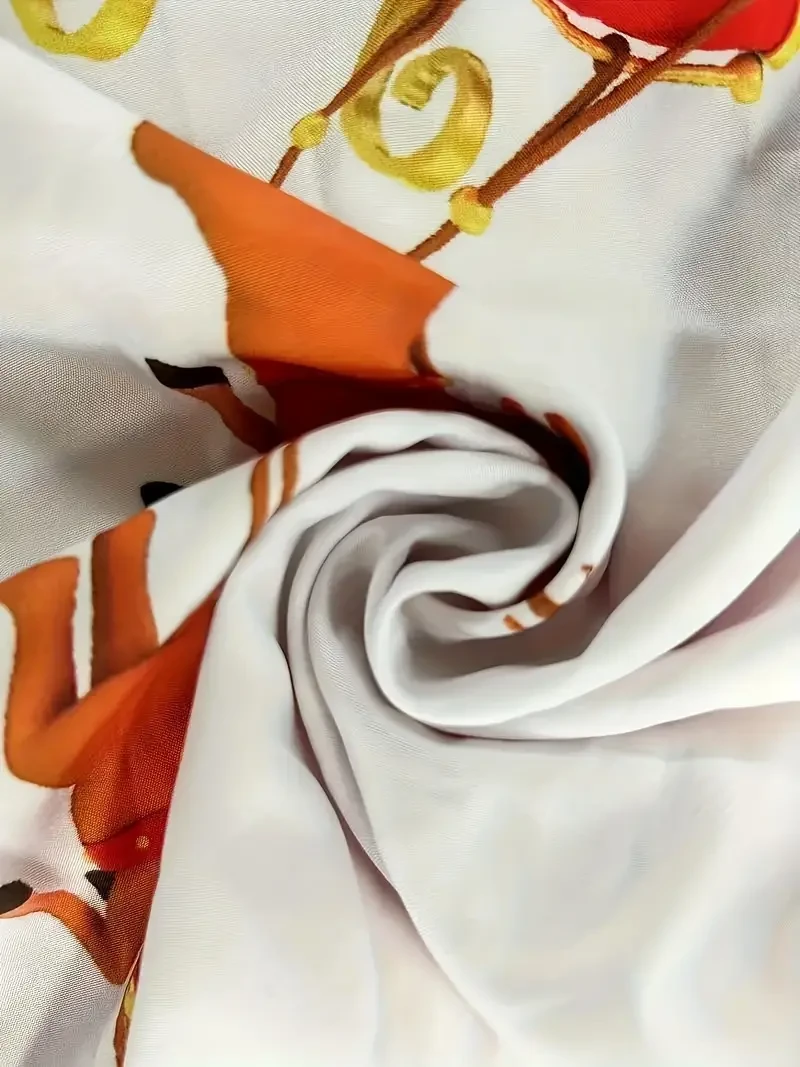 Men's Christmas Themed Reindeer Color Blocking Print Short Sleeve Shirt For Summer, Casual Comfy Shirt As Gift, Outdoor Cloth