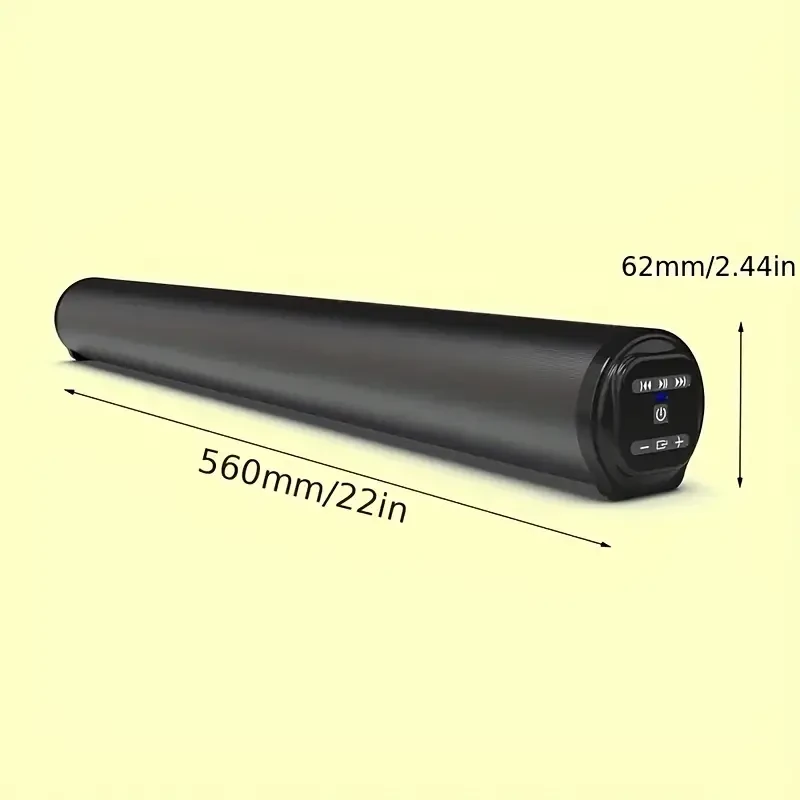 20W Wireless TV Sound Bar with Deep-Bass Subwoofer Enhanced Surround Sound