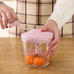 Hand-pulled Meat Grinder Household Small Stirrer Juicer Multi-function Mincing Machine 900ml Hand-pulled Vegetable Cracker