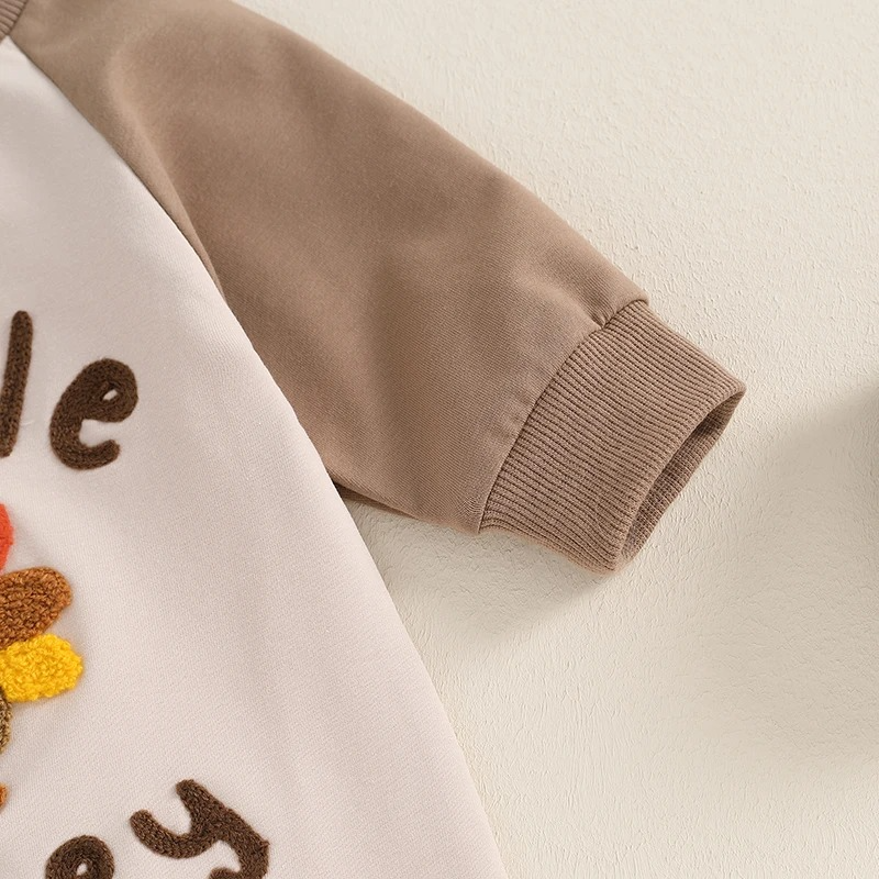 Children's Thanksgiving Turkey Embroidered Jumpsuit