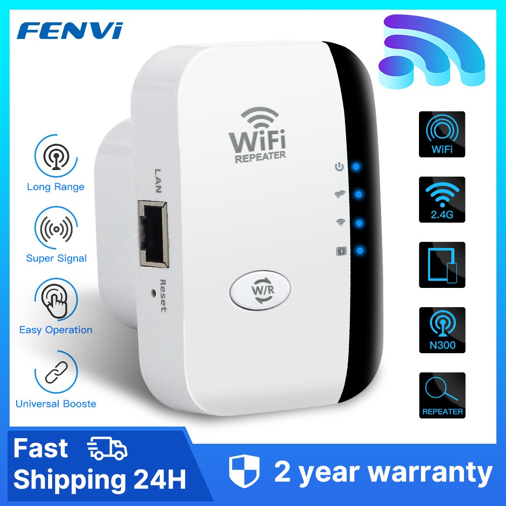FENVI 300Mbps Wireless WiFi Repeater 802.11N Signal Extender and Amplifier