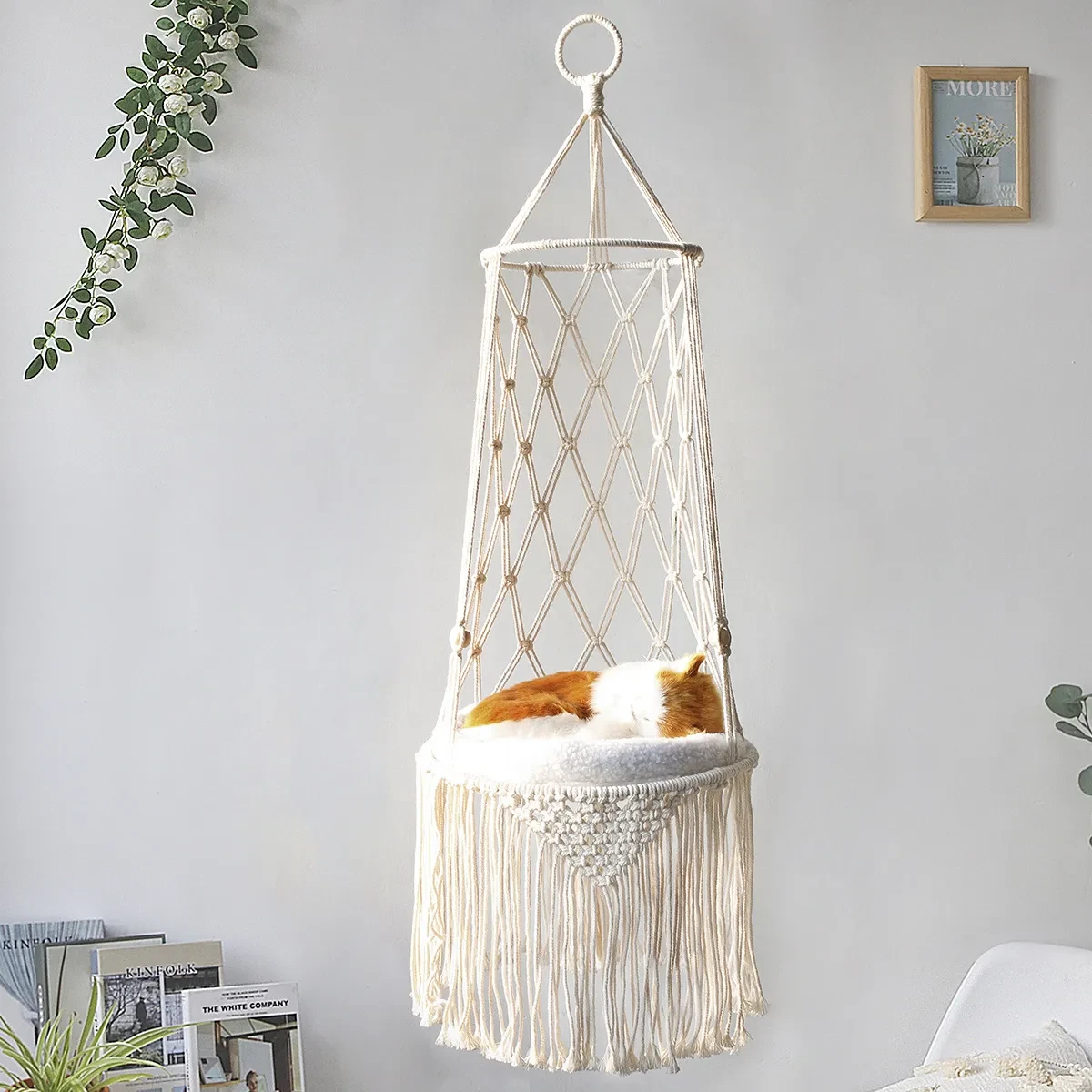 Macram Aesthetic Hanging Pet Bed