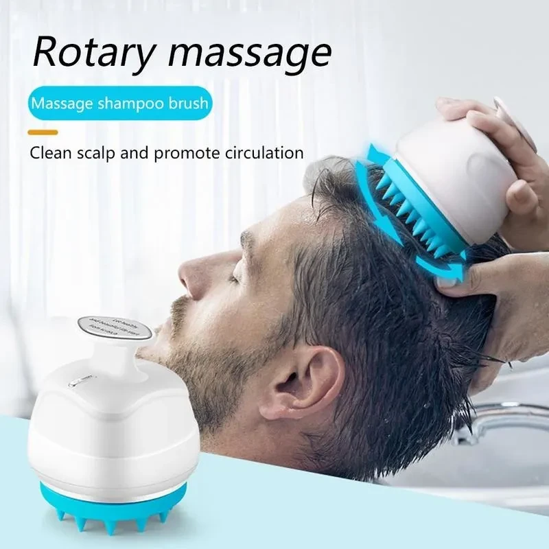 Rotating Shampoo Brush Head Massager Automatic Kneading