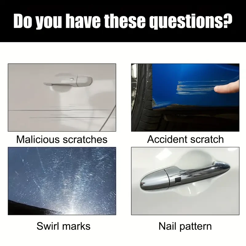 Quick-Fix Car Scratch Repair Wax - Instant Polish & Paint Restoration for Cars, SUVs, Boats, Trucks & RVs - Includes Sponge