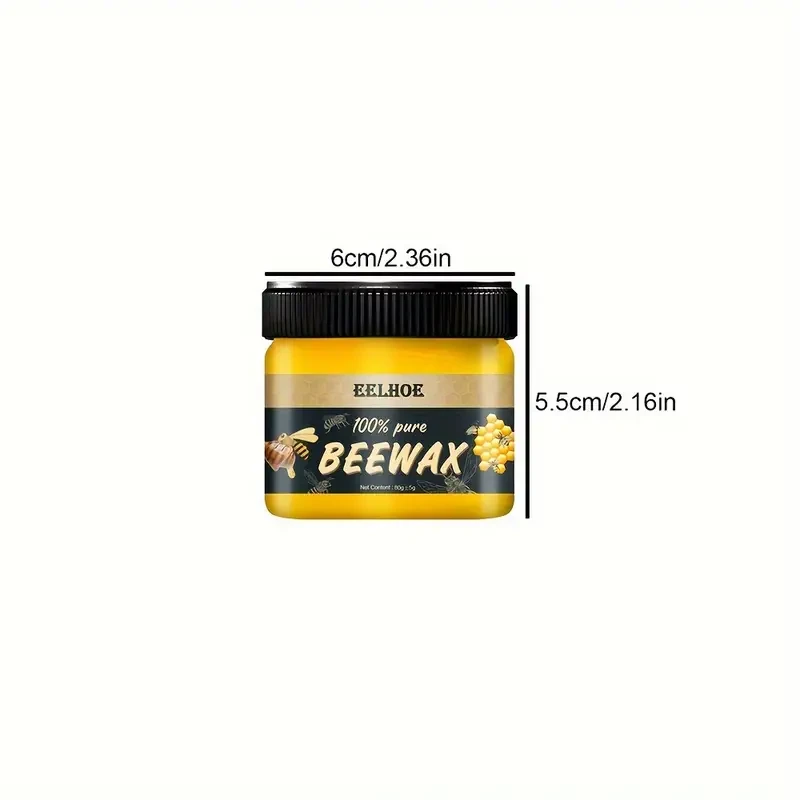 Natural Beeswax Wood Polish for Floor Care (2 Bottles)