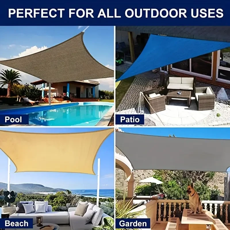 Encrypted Sunshade Net for Yard, Balcony, Garden - Thickened Plant & Animal Shed Sunscreen Sunshade Sail