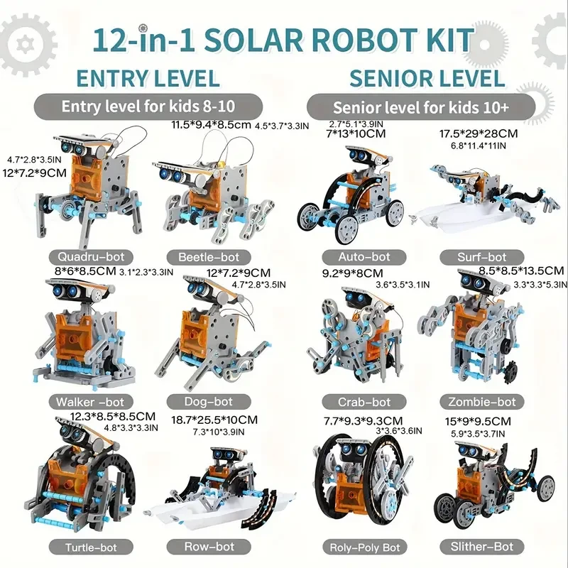 STEM 13-in-1 Solar Robot Construction Kit for Kids