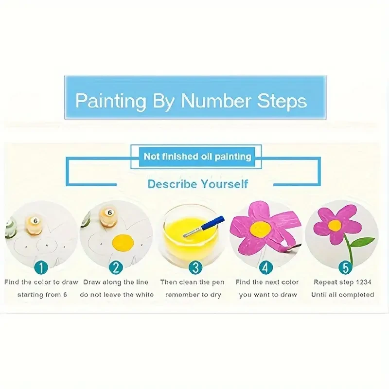 Paint By Number Kit on Canvas 40x50 cm with Wooden Frame Glowing Tulips
