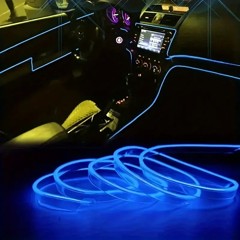Car Interior LED Neon Strip 5M Flexible Ambient Light