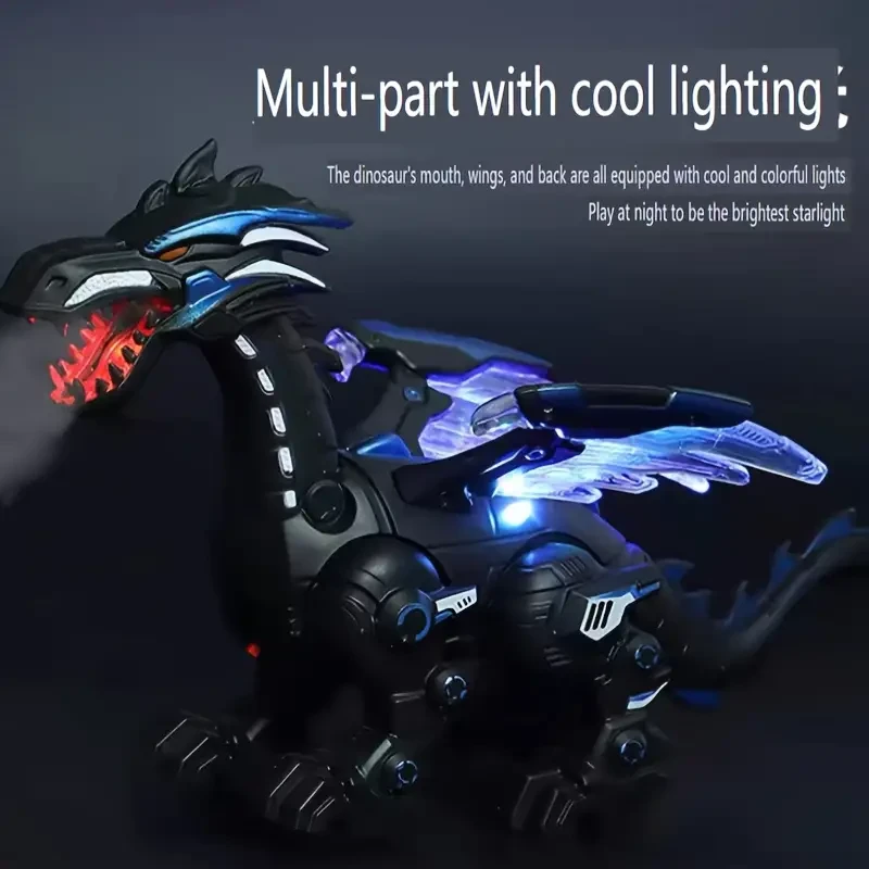 Walking Spray Dinosaur with Sound & Light Show  Assembly Dragon Toy