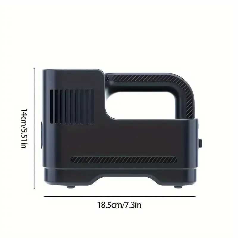 1pc High-Power Portable Air Compressor Pump - Rapid Corded Digital Tire Inflator with LED Lights - Versatile for Cars & Motorcycles