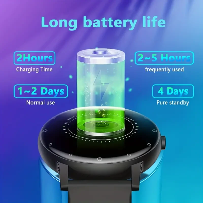 Smart Watch 3.53cm Full Touch Screen: With Sleep Tracker, Wireless Call, Pedometer, Music Control, 100+ Sport Modes, Ai Control, Games, Fitness Smart Bracelet For Android/ IOS Phones, Perfect For Women & Men.