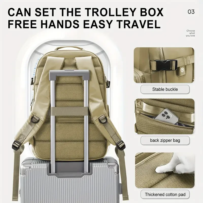 Versatile Luggage Backpack with Shoes Compartment - Urban Hiking, Commuter Laptop, and Fitness Storage Bag