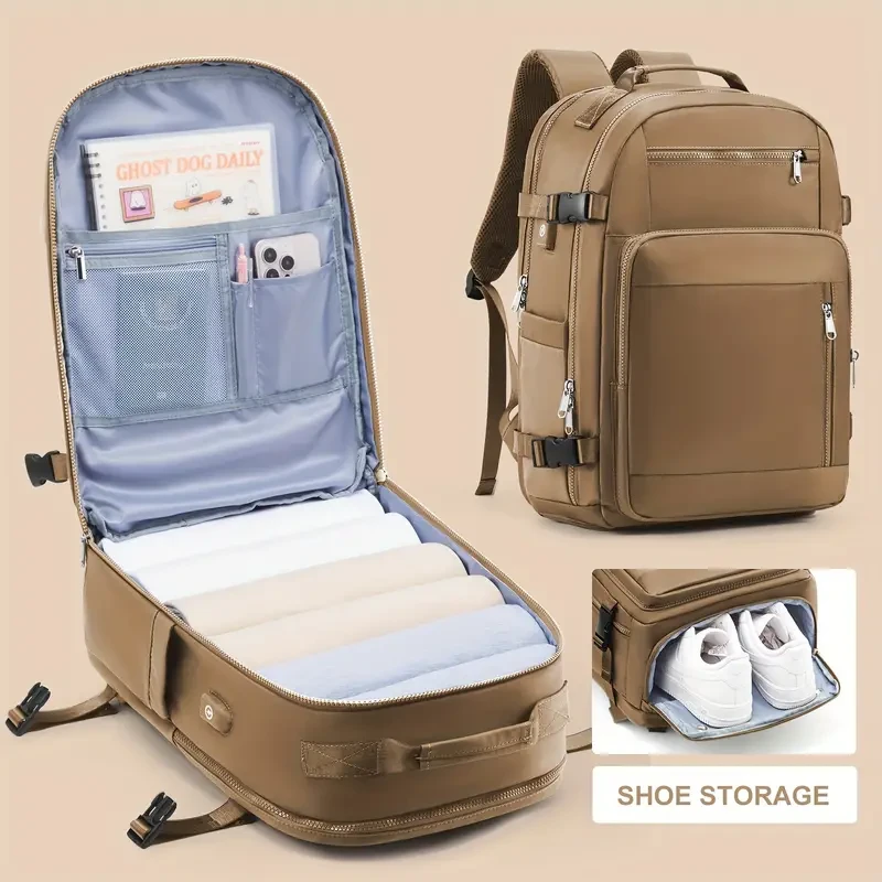 Versatile Luggage Backpack with Shoes Compartment - Urban Hiking, Commuter Laptop, and Fitness Storage Bag