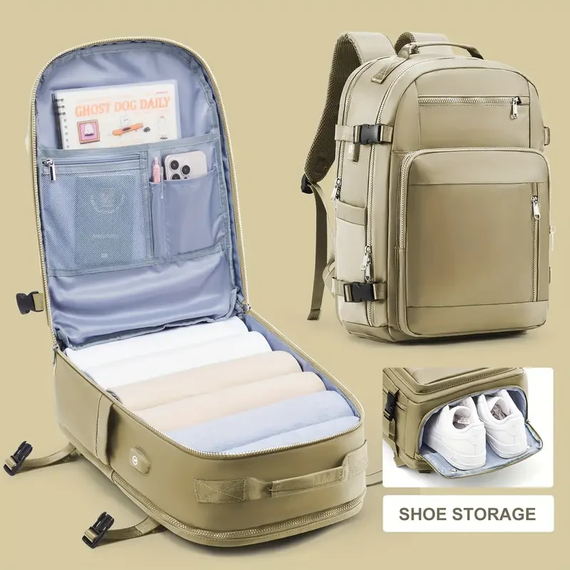 Versatile Luggage Backpack with Shoes Compartment - Urban Hiking, Commuter Laptop, and Fitness Storage Bag