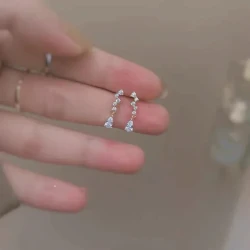 Korean French Broken Diamond Water Drop Pendant