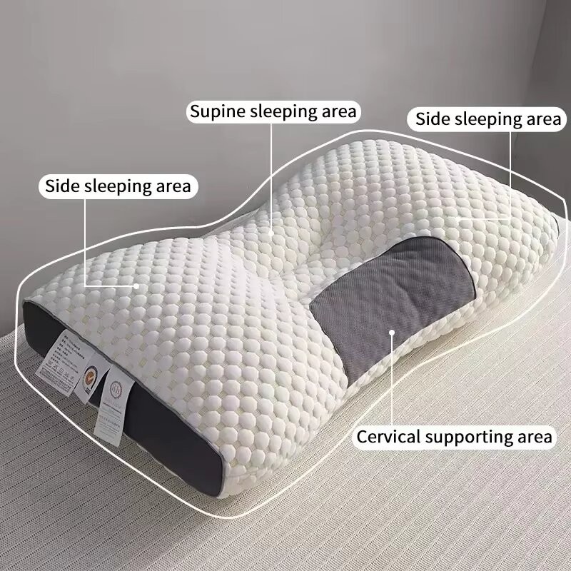 Honeycomb Massage Pillow Cervical Support, Antibacterial, Anti-Mite, Sleep Aid, Home Pillow Core