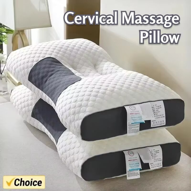 Honeycomb Massage Pillow Cervical Support, Antibacterial, Anti-Mite, Sleep Aid, Home Pillow Core
