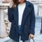 Womens Loose Lapel Fluffy Coat Button Jacket Cardigan for Winter