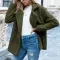 Womens Loose Lapel Fluffy Coat Button Jacket Cardigan for Winter