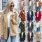 Womens Loose Lapel Fluffy Coat Button Jacket Cardigan for Winter