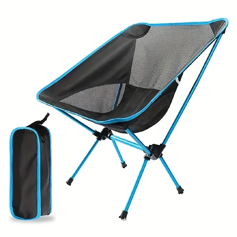 Ultra-Lightweight Deluxe Portable Camping Chair - Compact Folding Backpacking Chair with Carrying Bag, Collapsible, Ergonomic, and Water-Resistant