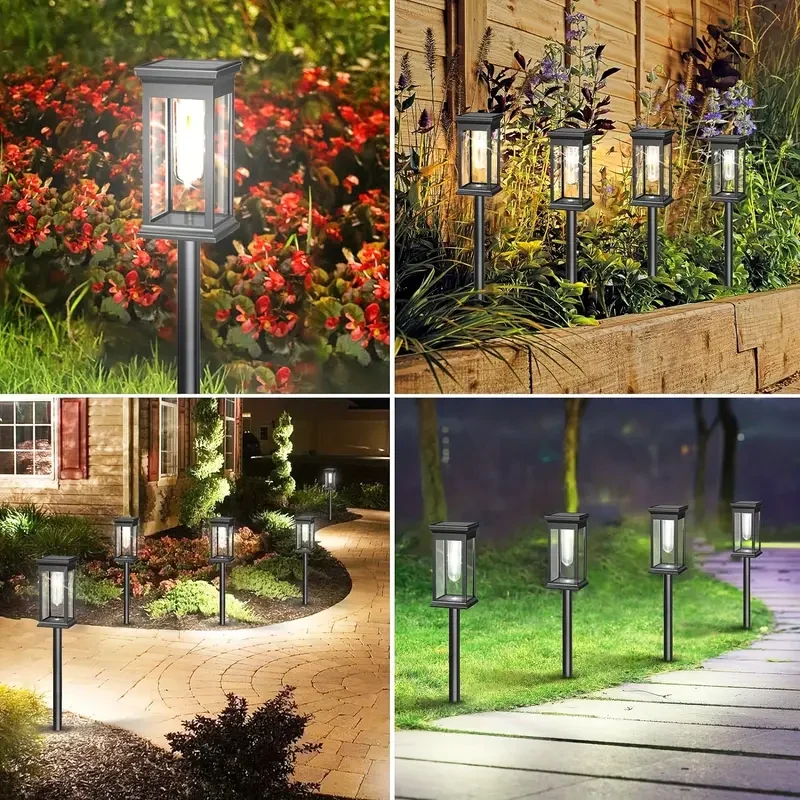 Solar Lights, 6 Pack, Auto On/Off Solar Lights For,, Patio, 8.7x7.9x5.5 Inches, 150 Lumens