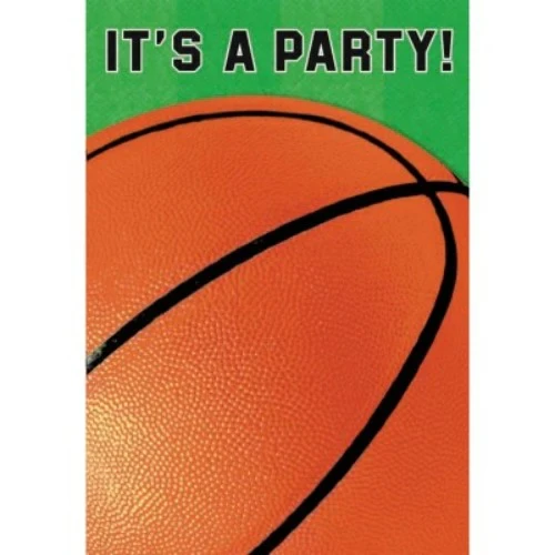 Invitations - Basketball Fan Folded - Pack of 8