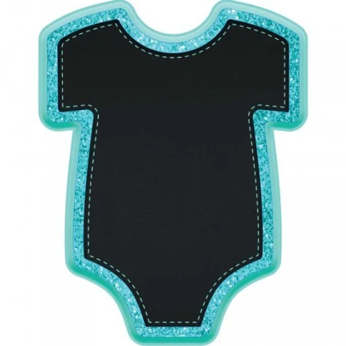 Baby Boy Bodysuit Shaped Mdf Glittered Easel