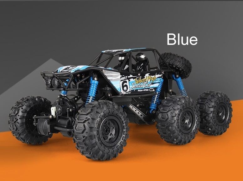 RC Car, Remote Control 6 Wheels, Waterproof Climbing Car, 1:8 Super Big, Blue