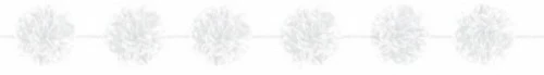Fluffy Garland - White - Pack of 2