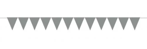 Mini Paper Pennant Banner - Silver