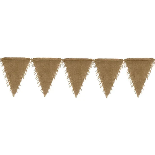 Kraft Burlap Flag Bunting