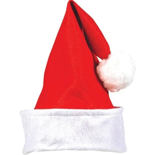Felt Santa Hat with Folded Cuff