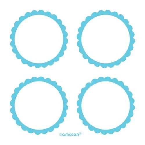 Labels Scalloped - Caribbean Blue (5 units) - Pack of 5
