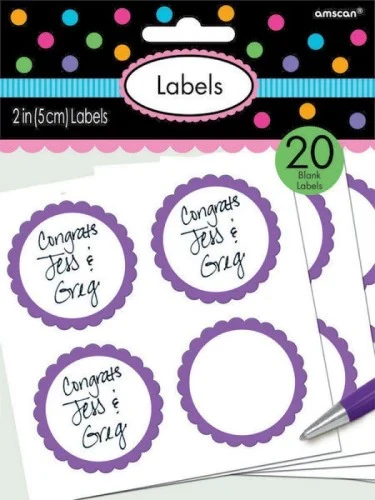 Labels Scalloped - New Purple (5 units) - Pack of 5