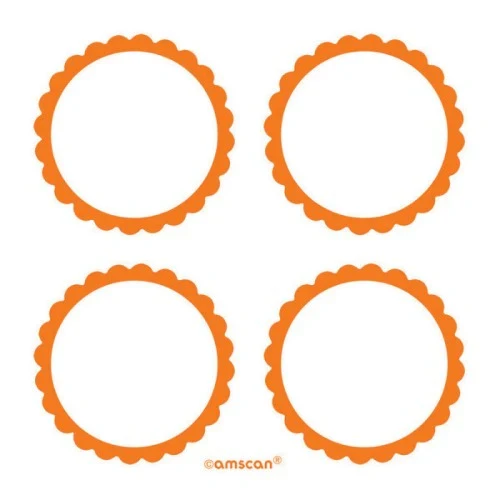 Labels Scalloped - Orange (5 units) - Pack of 5