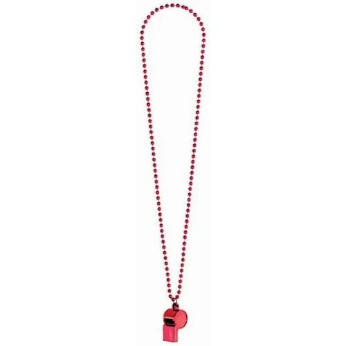 Whistle On Chain Necklace - Red