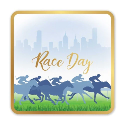 Hot Stamped Drink Coasters - Race Day (6 units) - Pack of 6