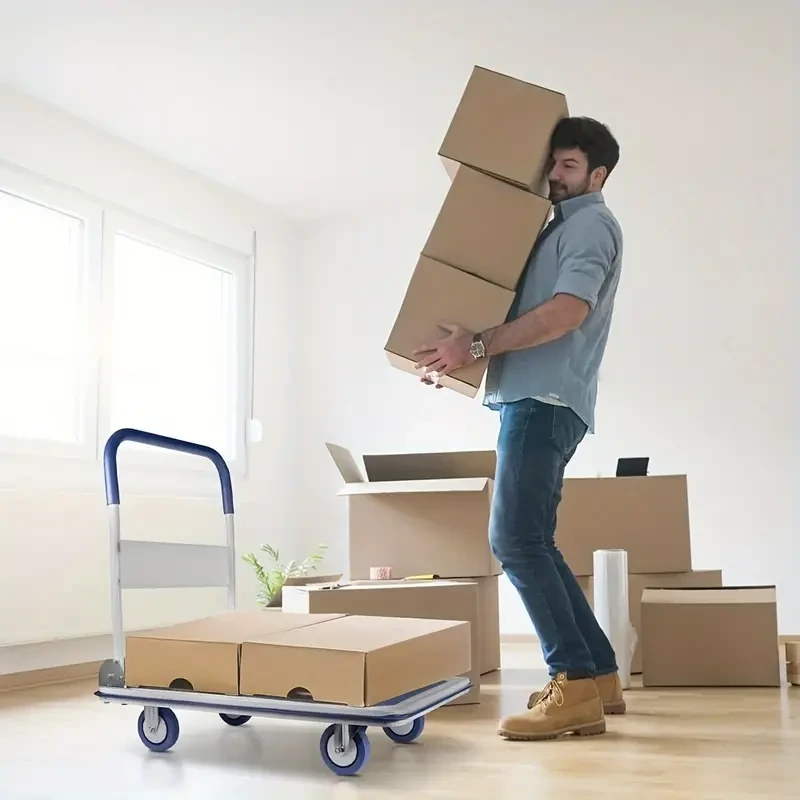 Upgraded Foldable Push Cart Dolly - 330 lbs Capacity