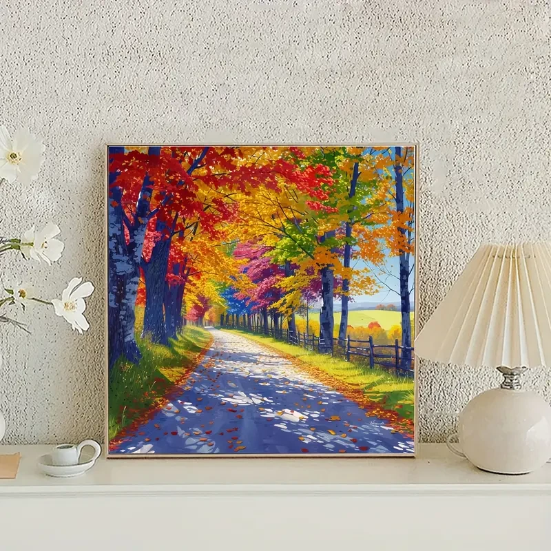 Autumnal Path Landscape 5D DIY Diamond Painting Kit (1pc)