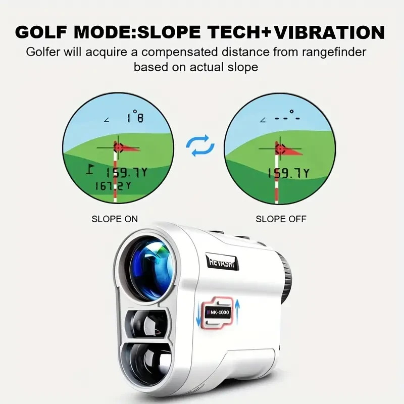 REVASRI Golf Rangefinder  1000YDS Laser with Slope, Pin Lock Vibration, & External Slope Switch