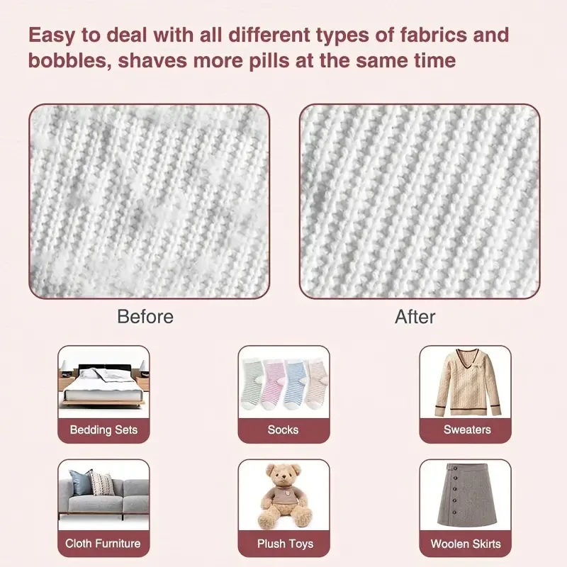 USB Rechargeable Electric Fabric Shaver  Portable Lint Remover for Clothes & Sweaters