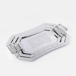 Factory Direct Supply Hotel KTV Wedding Living Room Fruit Dish With Tableware Square Flat Plate Tray In Stock
