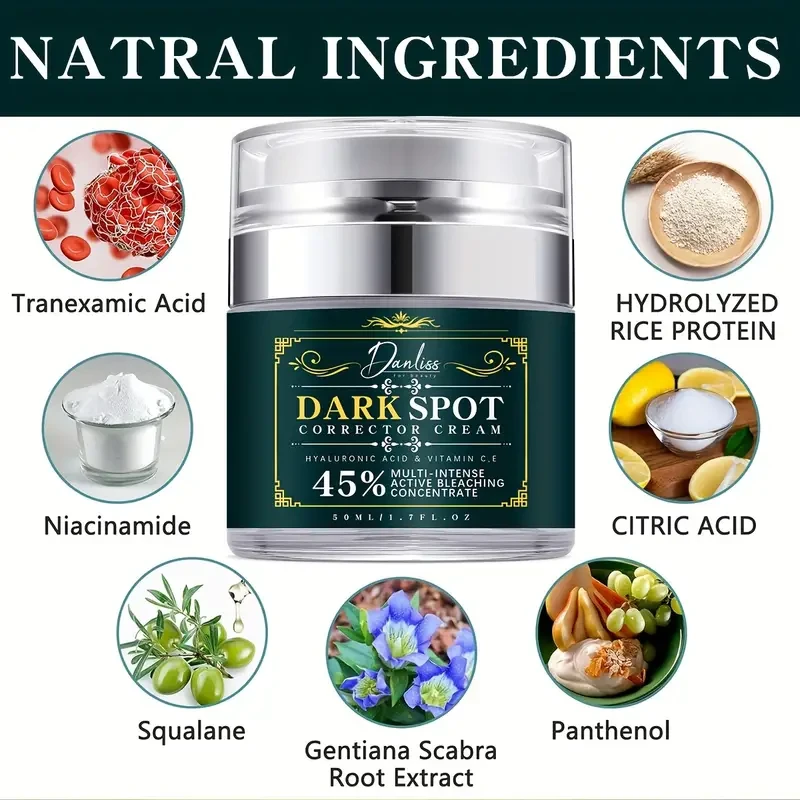 50ml Dark Spot Corrector Cream For Face And Body, Moisturizing And Rejuvenating Skin Care For All Skin Types - 1.7 FL.OZ With Plant Squalane