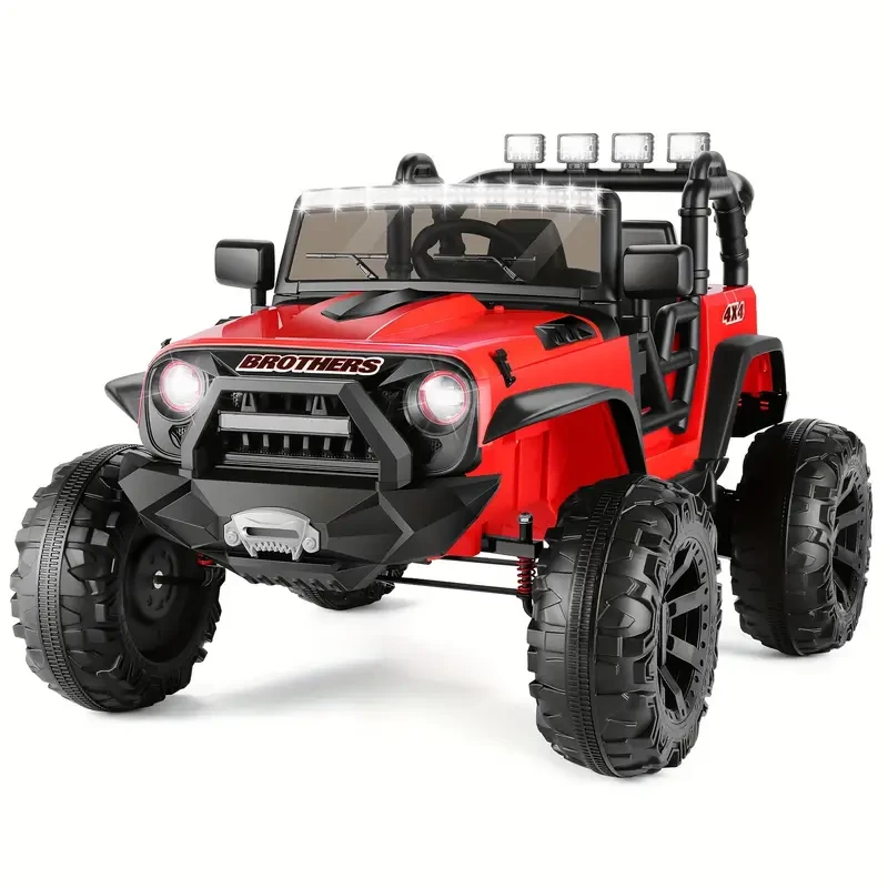 24V Ride On Toys For Big Kids, 2 Seater Ride On Cars With Remote Control, Battery Powered Ride On Electric Truck Car, Power Cars Wheels W/ 2x200W, Music For Boys, Boys And Girls Ride On Car SUV