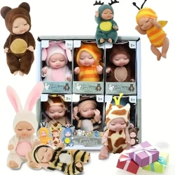 6-Piece Princess Doll Gift Box - The Perfect Birthday & Holiday Gift For Girls & Boys, Christmas/Halloween Gifts Easter Gift