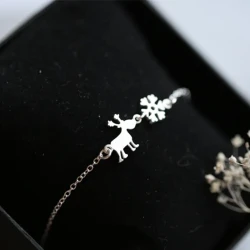 Deer Snowflake Pendant Clavicle Chain